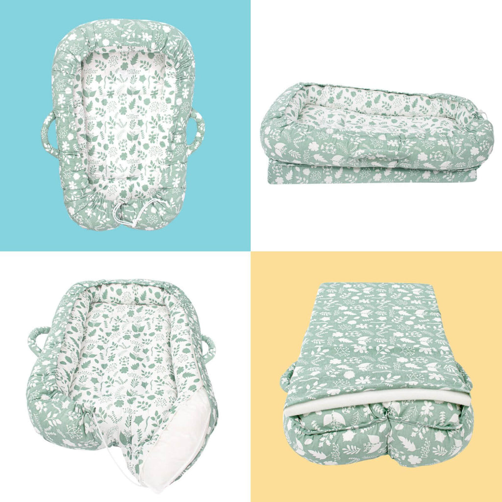 baby plus Mother Side Baby Reflux Bed - Green