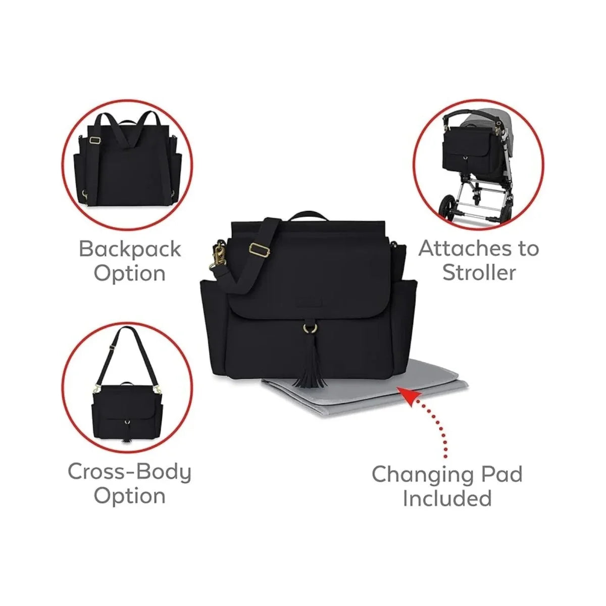 Skip Hop Greenwich Convertible Backpack - Black