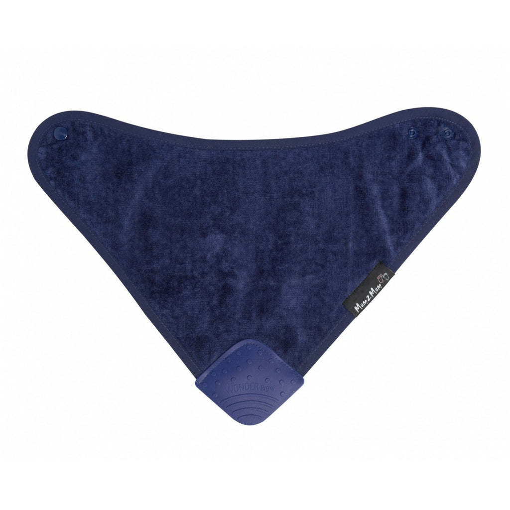 Mum 2 Mum Teething Bandana Wonder Bib - Navy Blue