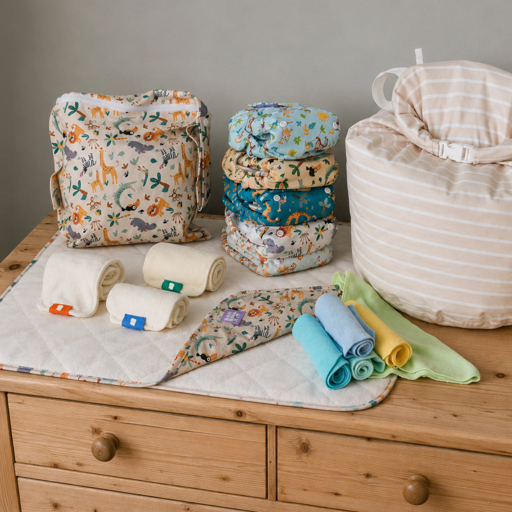 The Everything Reusable Nappy Bundle in Pastels