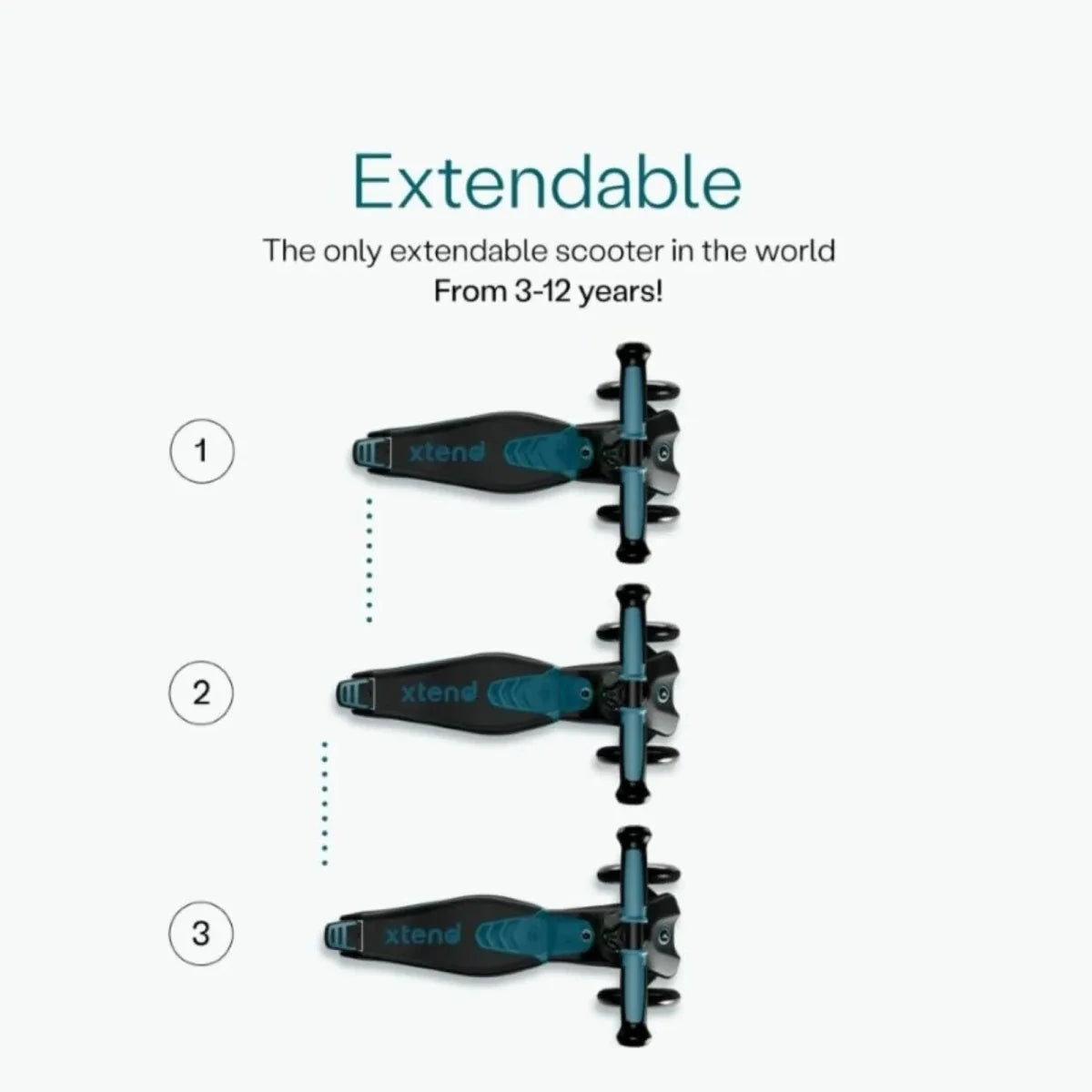 smarTrike Xtend Ride On Scooter Plus - Teal