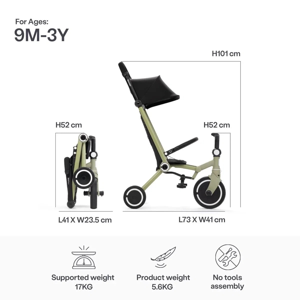 smarTrike Wonder Trike - Olive