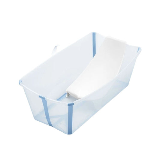 Stokke Flexi Bath Baby Bath & Flexi Bath Newborn Support Bundle - Ocean Blue