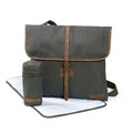 Silver Cloud Travel Satchel Baby Changing Bag with Bottle Bag and Changing Mat - Little Lug
