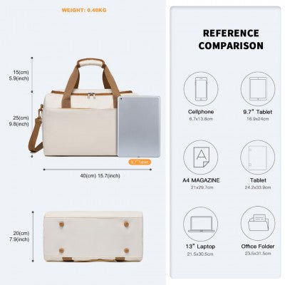 Spacious Travel Crossbody Bag (Available in Cream/Green/Pink) - Little Lug