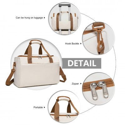 Spacious Travel Crossbody Bag (Available in Cream/Green/Pink) - Little Lug