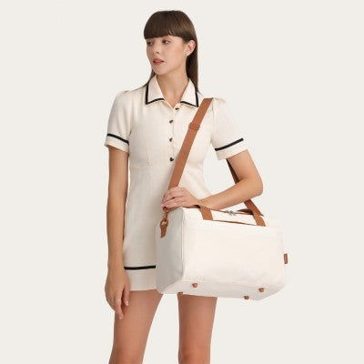 Spacious Travel Crossbody Bag (Available in Cream/Green/Pink) - Little Lug
