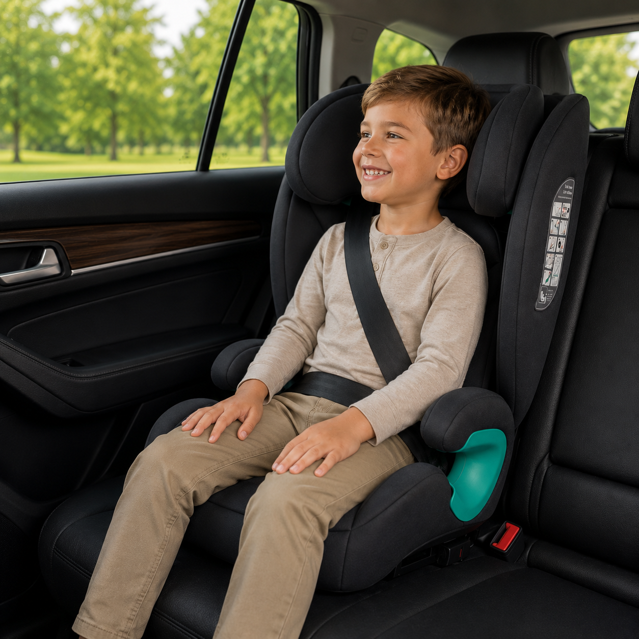 For Your Little One Stepup I-Size Isofix 2/3 Car Seat Booster Seat - Slate Mist (4-12 Years)