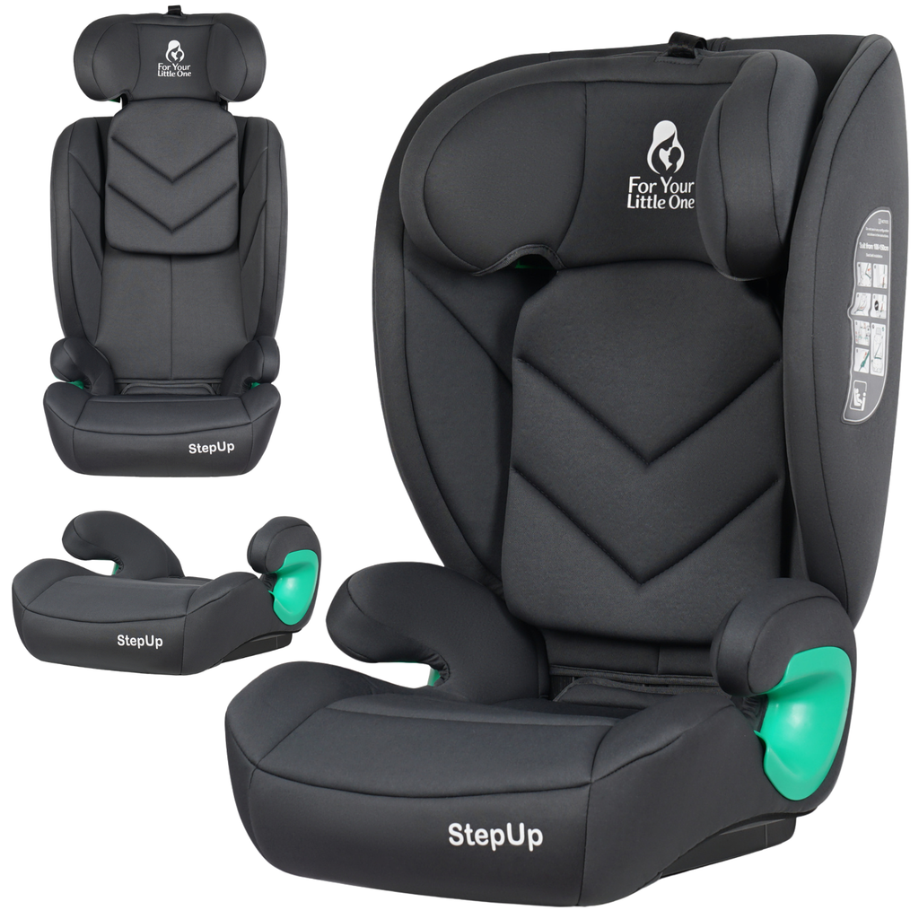 For Your Little One Stepup I-Size Belted 2/3 Car Seat Booster Seat - Slate Mist (4-12 Years)