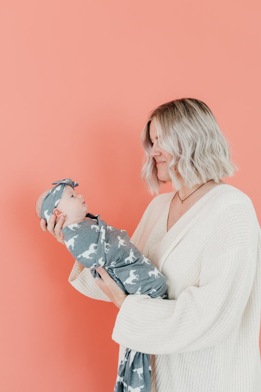 Copper Pearl Knitted Swaddle Blanket Colt