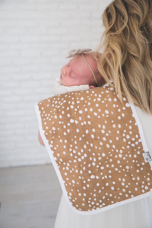 Copper Pearl Premium Burp Cloths Fawn 3Pk