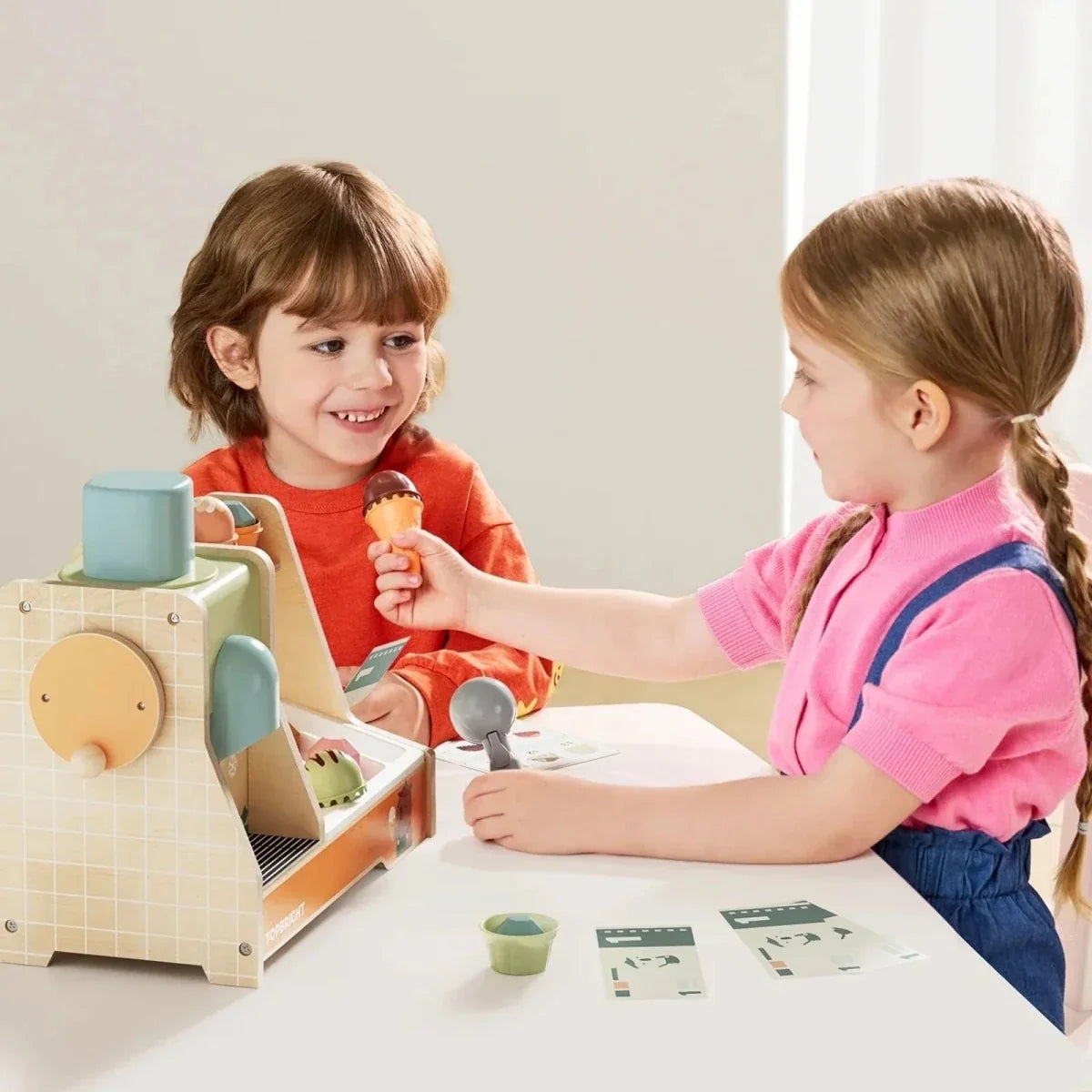 Topbright Wooden Ice Cream Machine Play Set