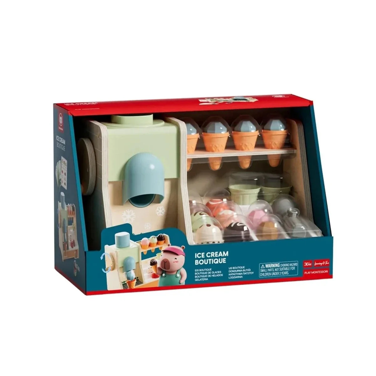 Topbright Wooden Ice Cream Machine Play Set
