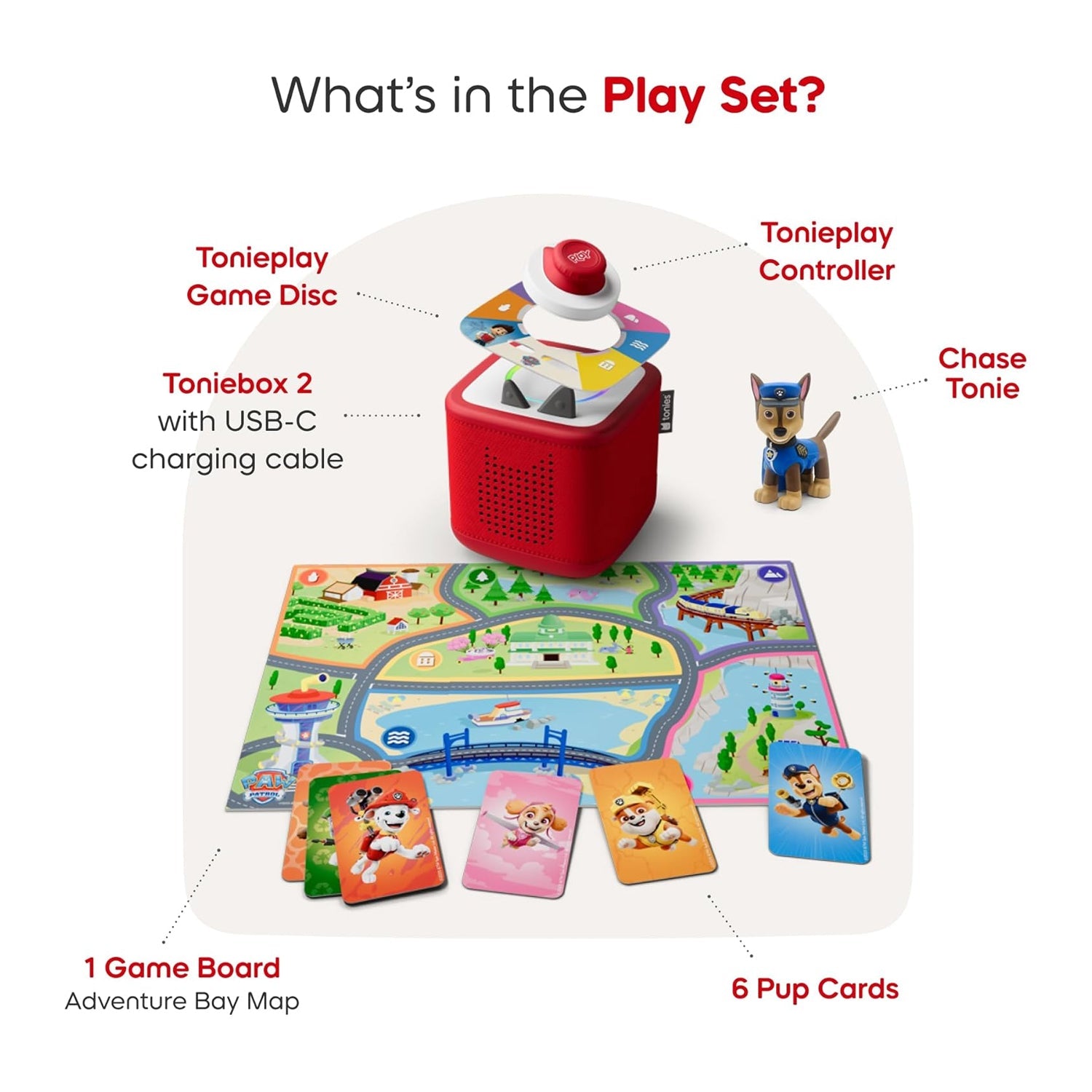 Tonies Toniebox 2 Play Set Including Paw Patrol Chase Tonie, Tonieplay Game & Tonieplay Controller - Sky Blue