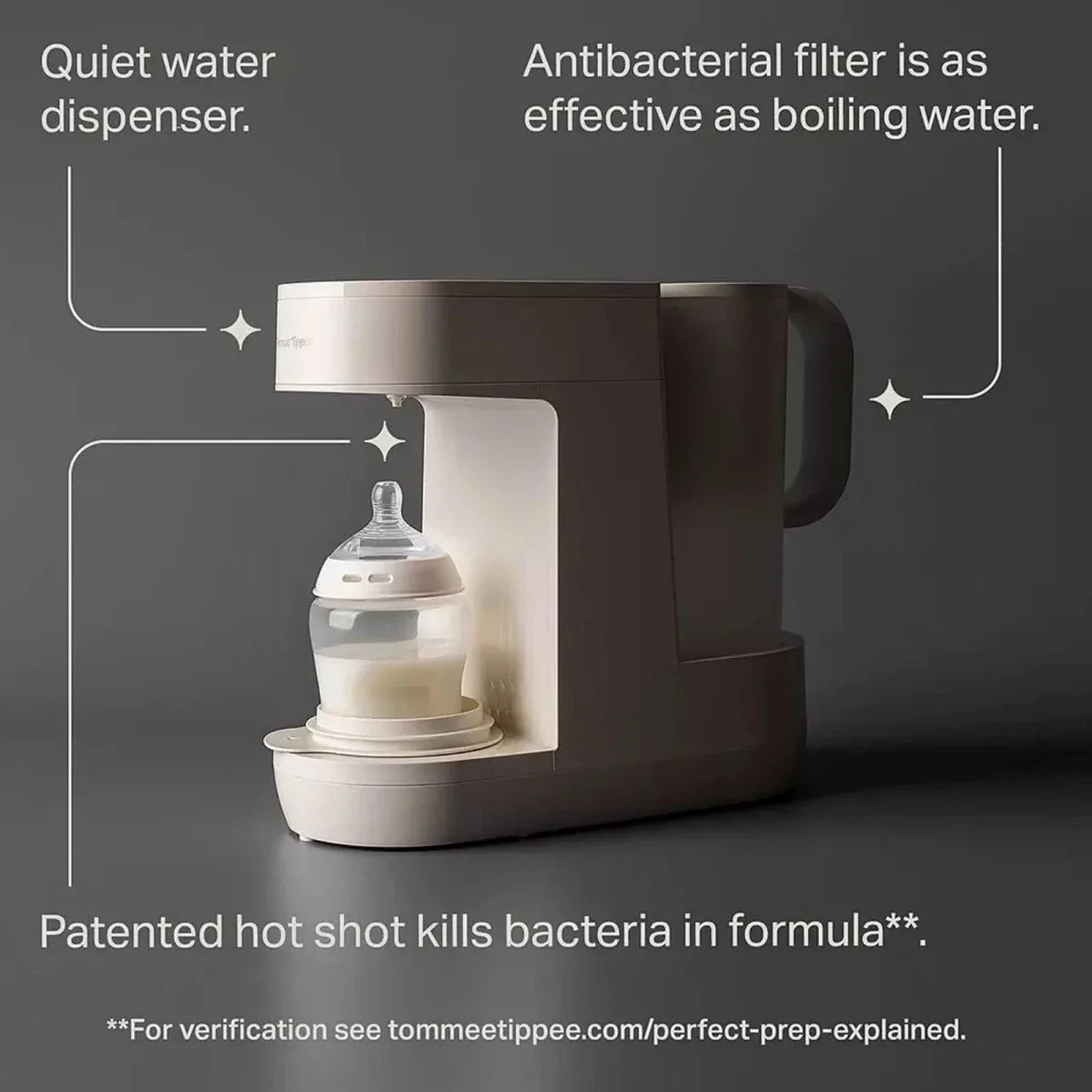 Tommee Tippee Perfect Prep Bottle Formula Feed Maker - Black