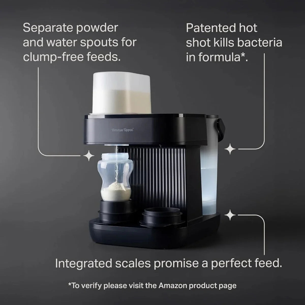 Tommee Tippee Perfect Prep Pro Bottle Formula Feed Maker - Black