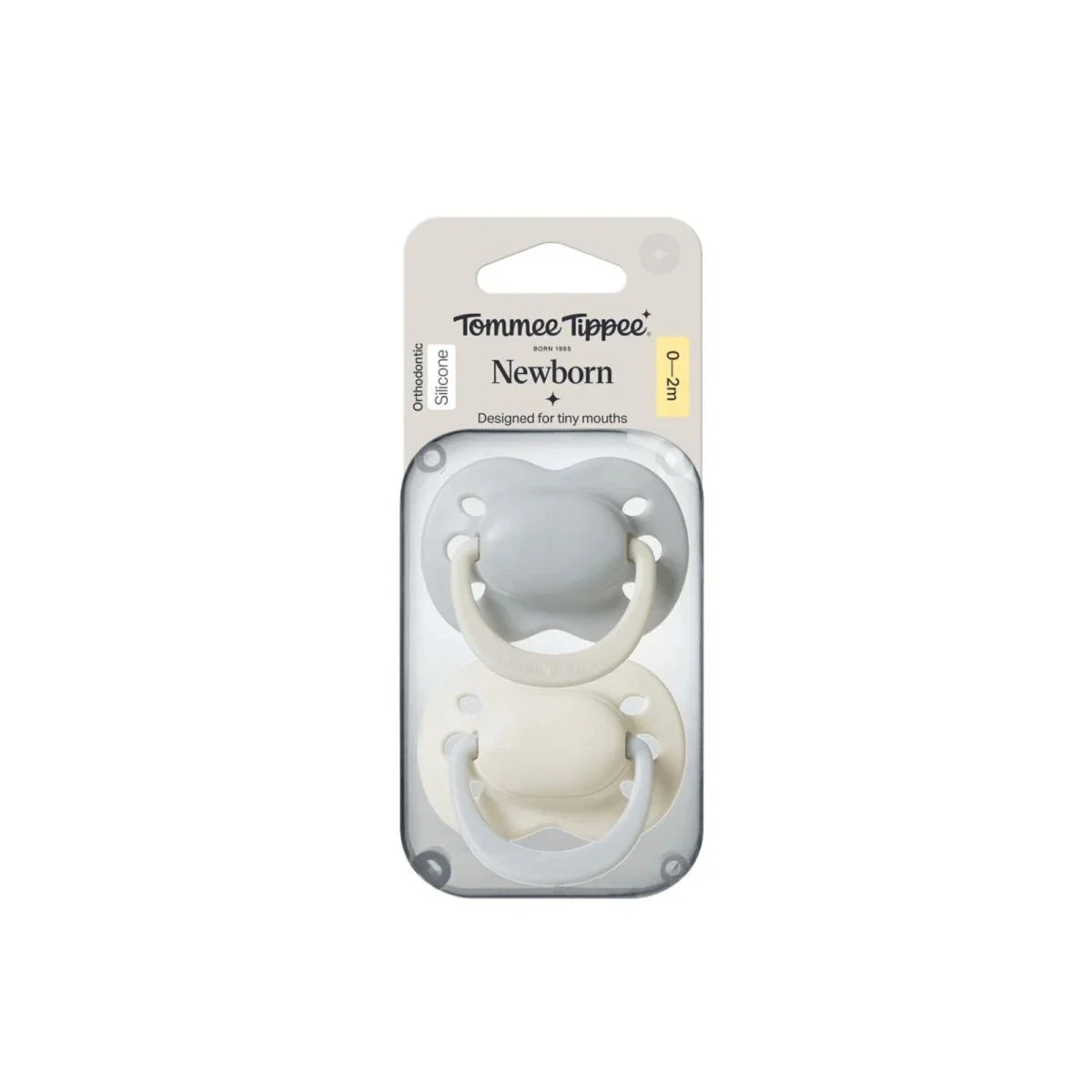 Tommee Tippee Newborn Silicone Soother Boy 0-2 months Pack of 2 - Blue