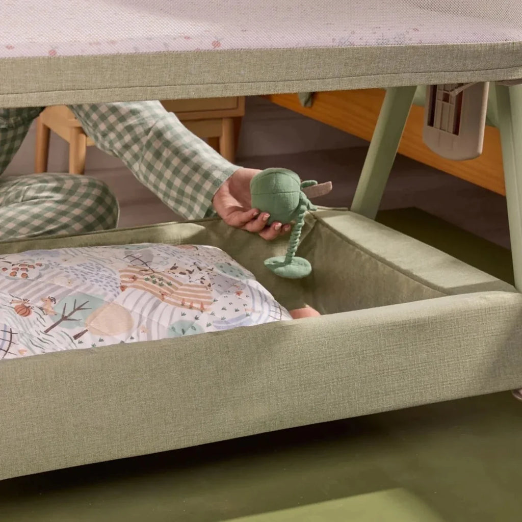 Tutti Bambini CoZee Zen Bedside Crib - Eucalyptus