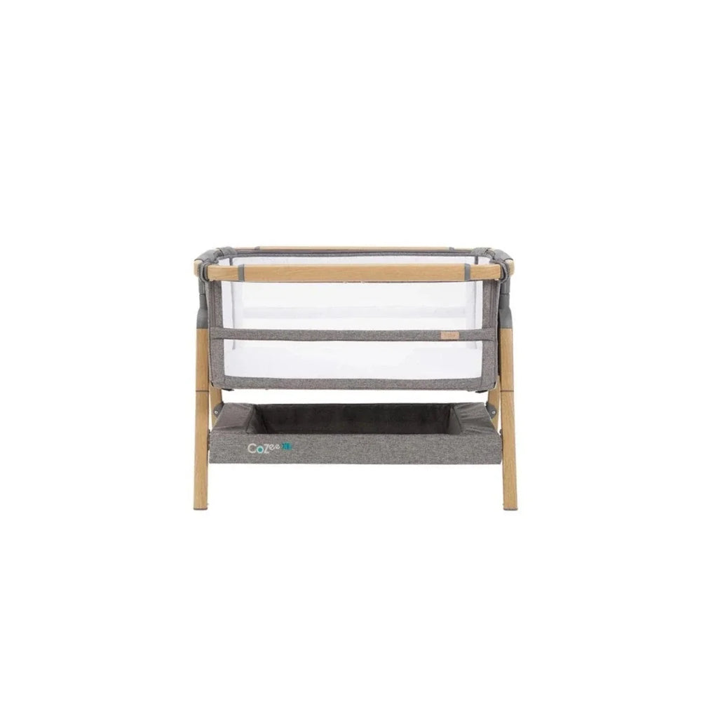 Tutti Bambini Cozee XL Bedside Crib & Cot - Oak/Charcoal