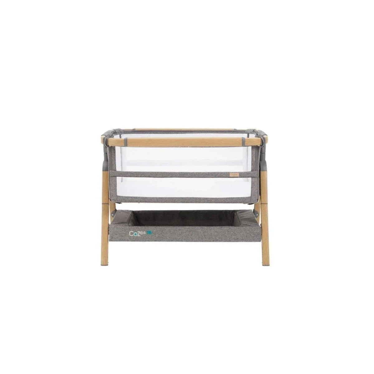 Tutti Bambini Cozee XL Bedside Crib & Cot - Oak/Charcoal