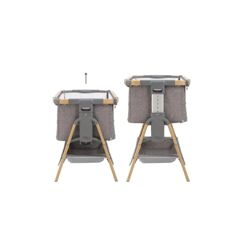 Tutti Bambini Cozee XL Bedside Crib & Cot - Oak/Charcoal