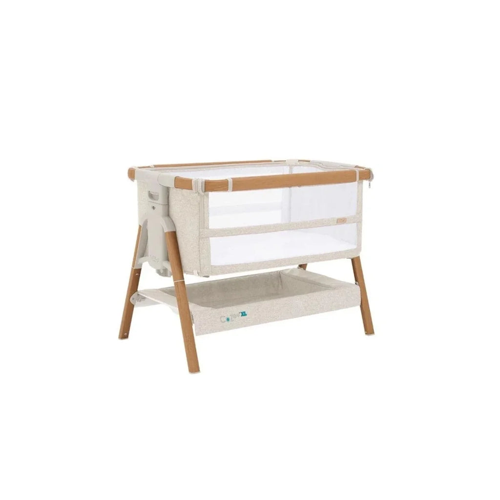 Tutti Bambini CoZee XL Bedside Crib & Cot - Scandinavian Walnut/Ecru