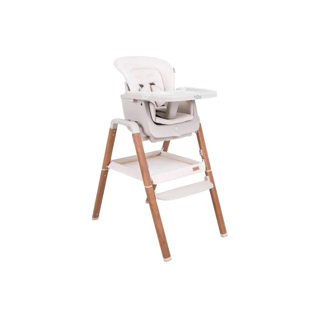 Tutti Bambini Nova Birth to 12 Years Complete Highchair Package - Scandinavian Walnut/Ecru