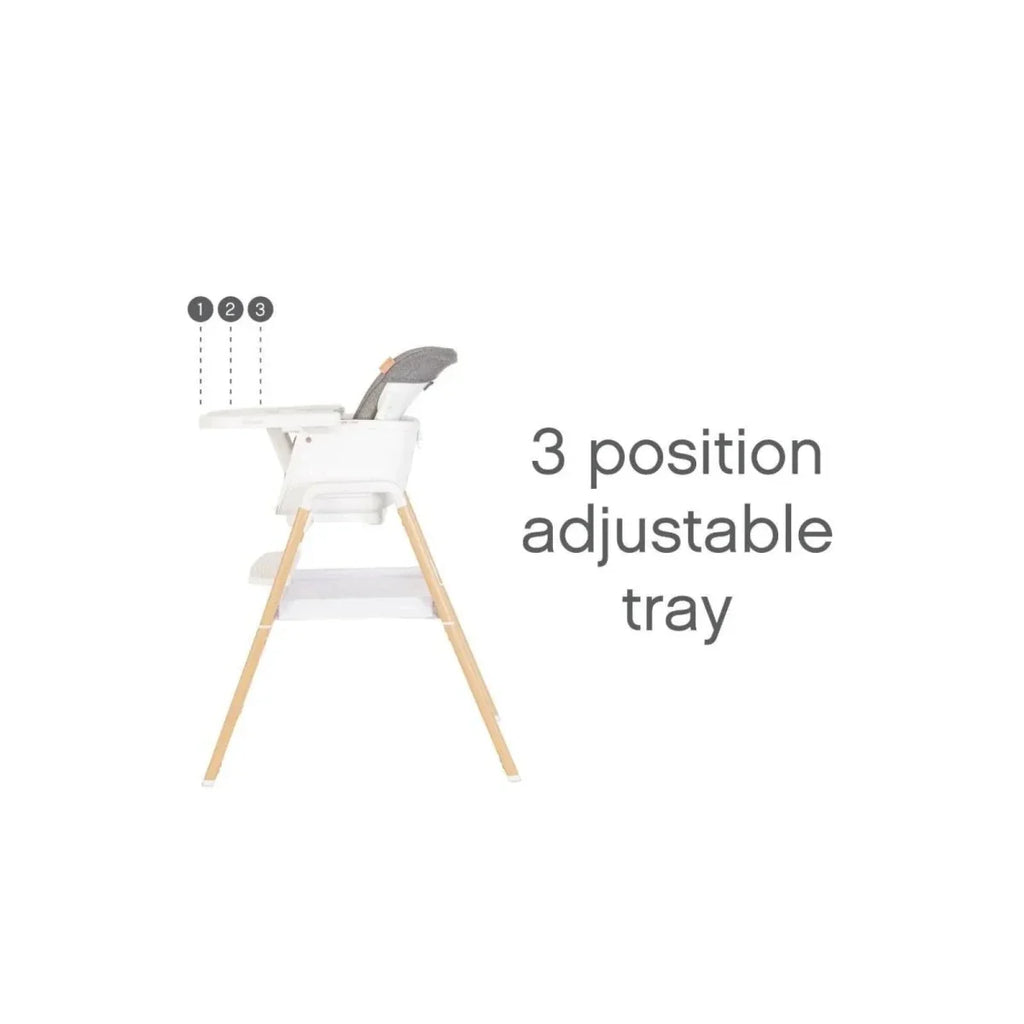Tutti Bambini Nova Birth to 12 Years Complete Highchair Package - Scandinavian Walnut/Ecru