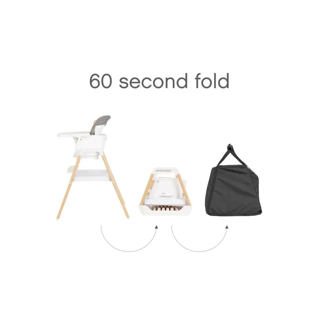 Tutti Bambini Nova Birth to 12 Years Complete Highchair Package - Scandinavian Walnut/Ecru