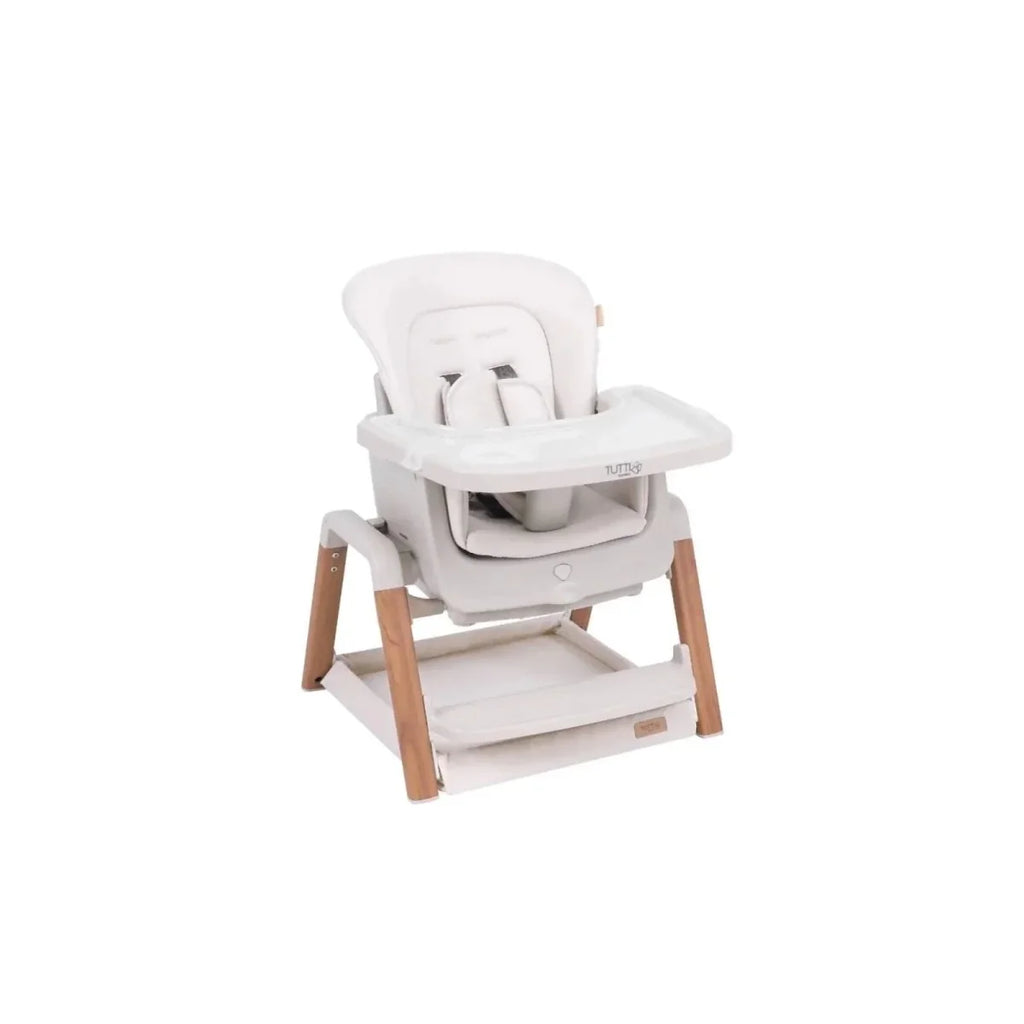 Tutti Bambini Nova Birth to 12 Years Complete Highchair Package - Scandinavian Walnut/Ecru