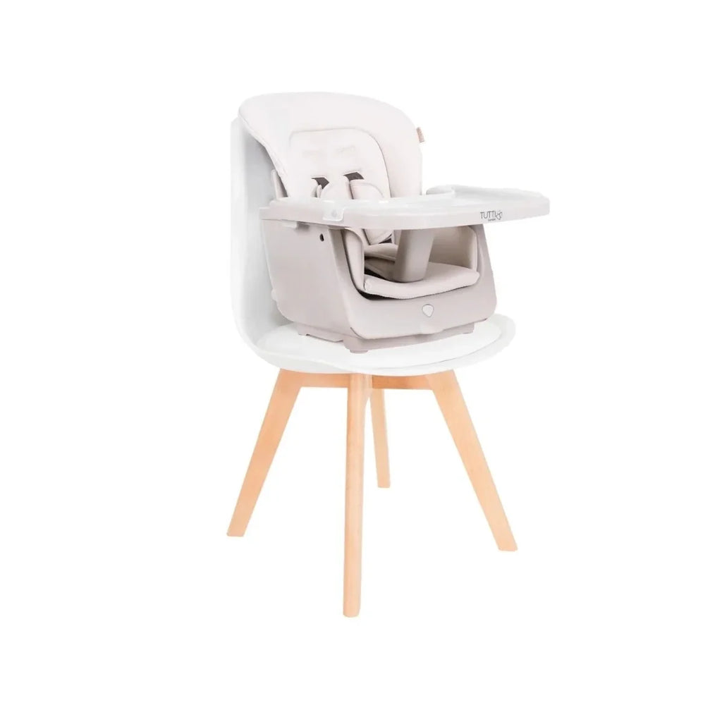 Tutti Bambini Nova Birth to 12 Years Complete Highchair Package - Scandinavian Walnut/Ecru