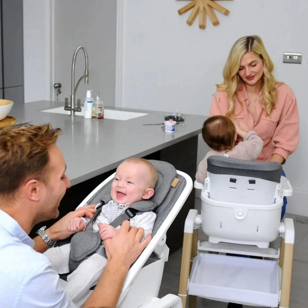 Tutti Bambini Nova Birth to 12 Years Complete Highchair Package - Scandinavian Walnut/Ecru