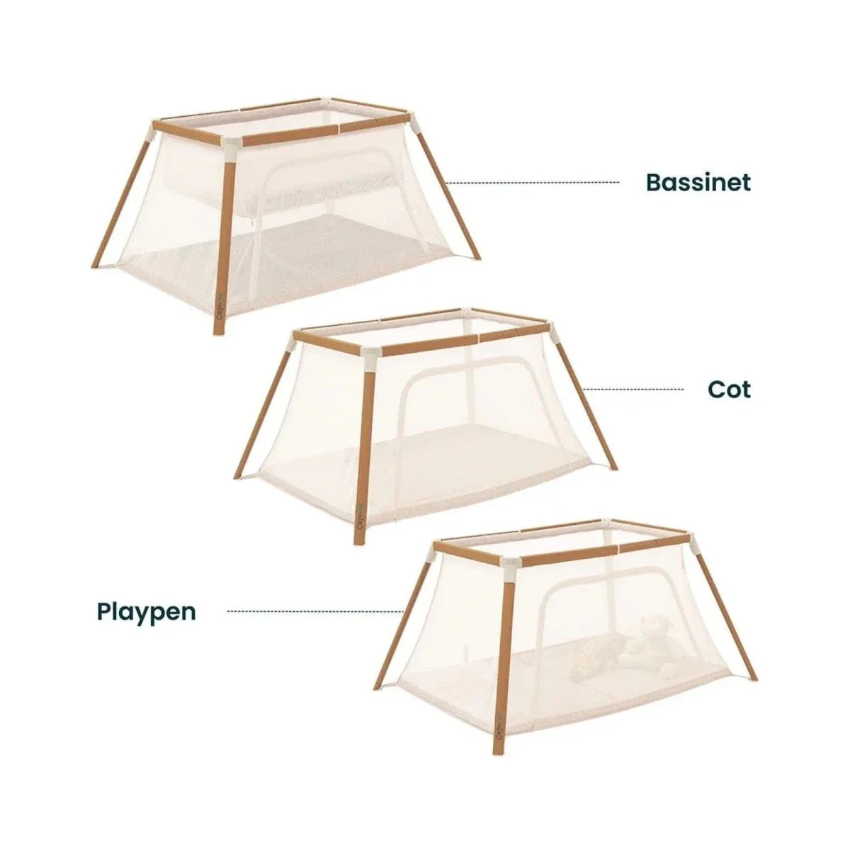 Tutti Bambini CoZee Go Day & Night Bundle - Scandinavian Walnut/Ecru