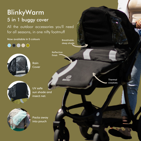 The Blinky Company Black (5-In-1) All Season Buggy Cover - Little Lug