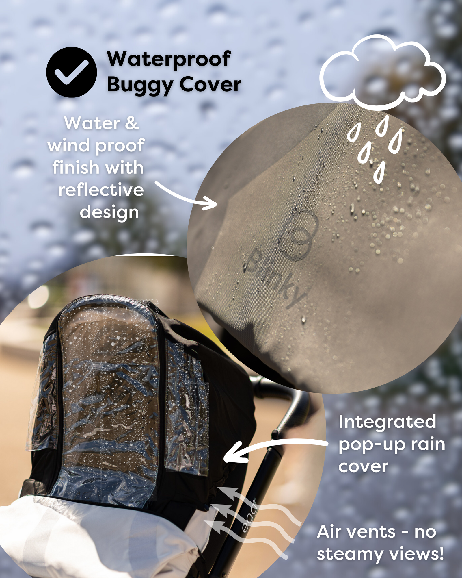 The Blinky Company Black (5-In-1) All Season Buggy Cover - Little Lug