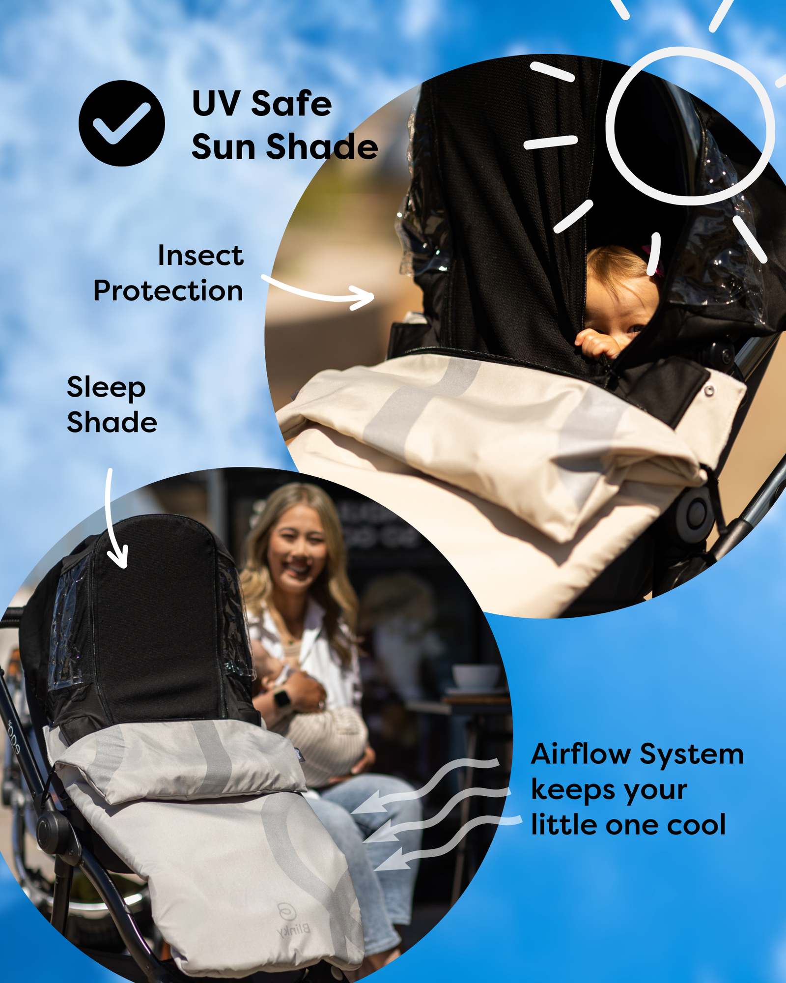 The Blinky Company Black (5-In-1) All Season Buggy Cover - Little Lug