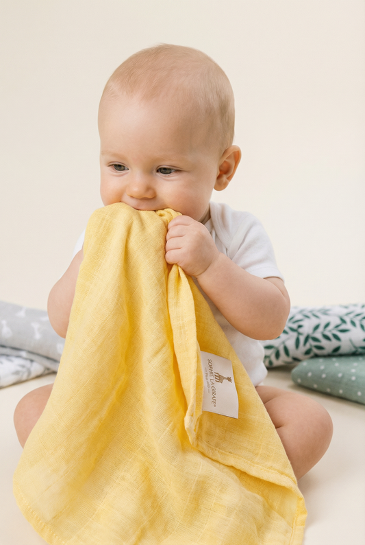 Sophie la girafe® – 4 Coloured Swaddles Gift Set