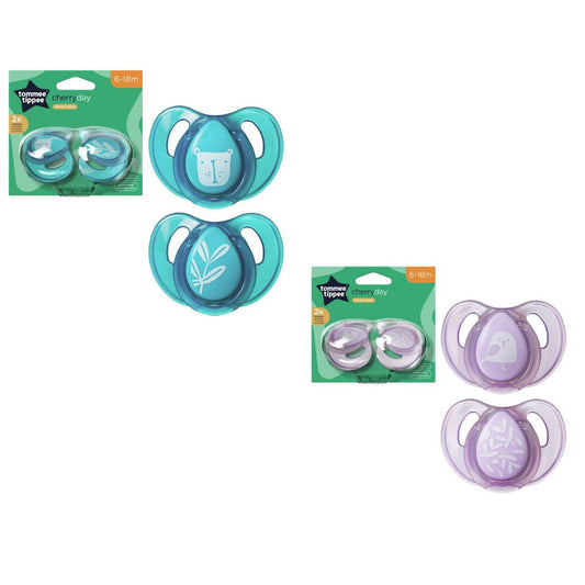 Tommee Tippee Cherry Day Soothers (6-18 Months) - Pack of 2 - Little Lug