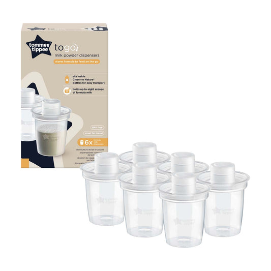 Tommee Tippee Closer To Nature Milk Powder Dispensers (Pack of 6) - Little Lug