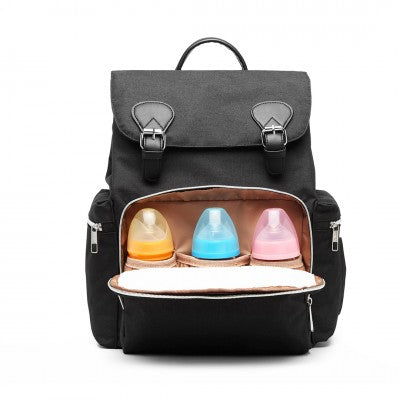 Travel Baby Changing Backpack With USB Charging Interface (Available in Black/Grey) - Little Lug