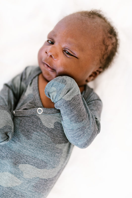 Copper Pearl Newborn Gown Hunter