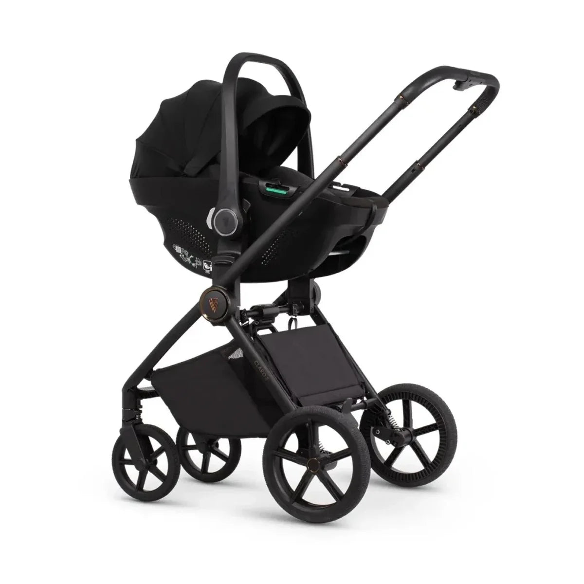 Venicci Claro 2 3-in-1 9 piece Comfort Bundle - Black/Fog
