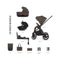 Venicci Claro 2 4-in-1 10 piece Luxury Bundle - Beige/Chocolate