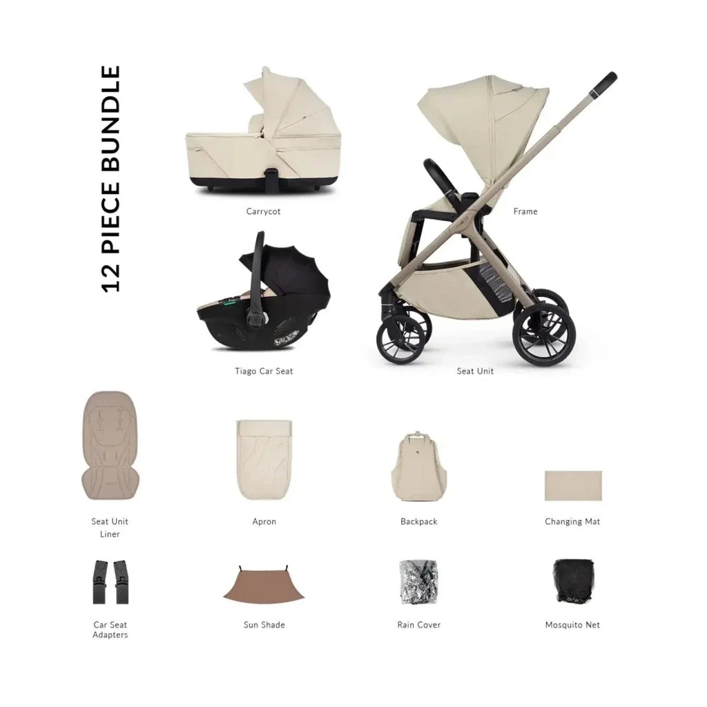 Venicci Tila 3-in-1 12 piece Comfort Bundle - Beige/Sabbia