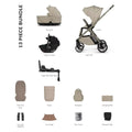 Venicci Tila 4-in-1 13 piece Luxury Bundle - Black/Latte