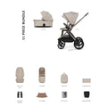 Venicci Upline 3 -2in-1 11 pcs Essential Bundle - Pebble
