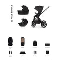 Venicci Upline 3 3-in-1 12 piece Comfort Bundle - Black/Onyx