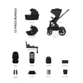Venicci Upline 3 4-in-1 13 piece Luxury Bundle - Black/Onyx