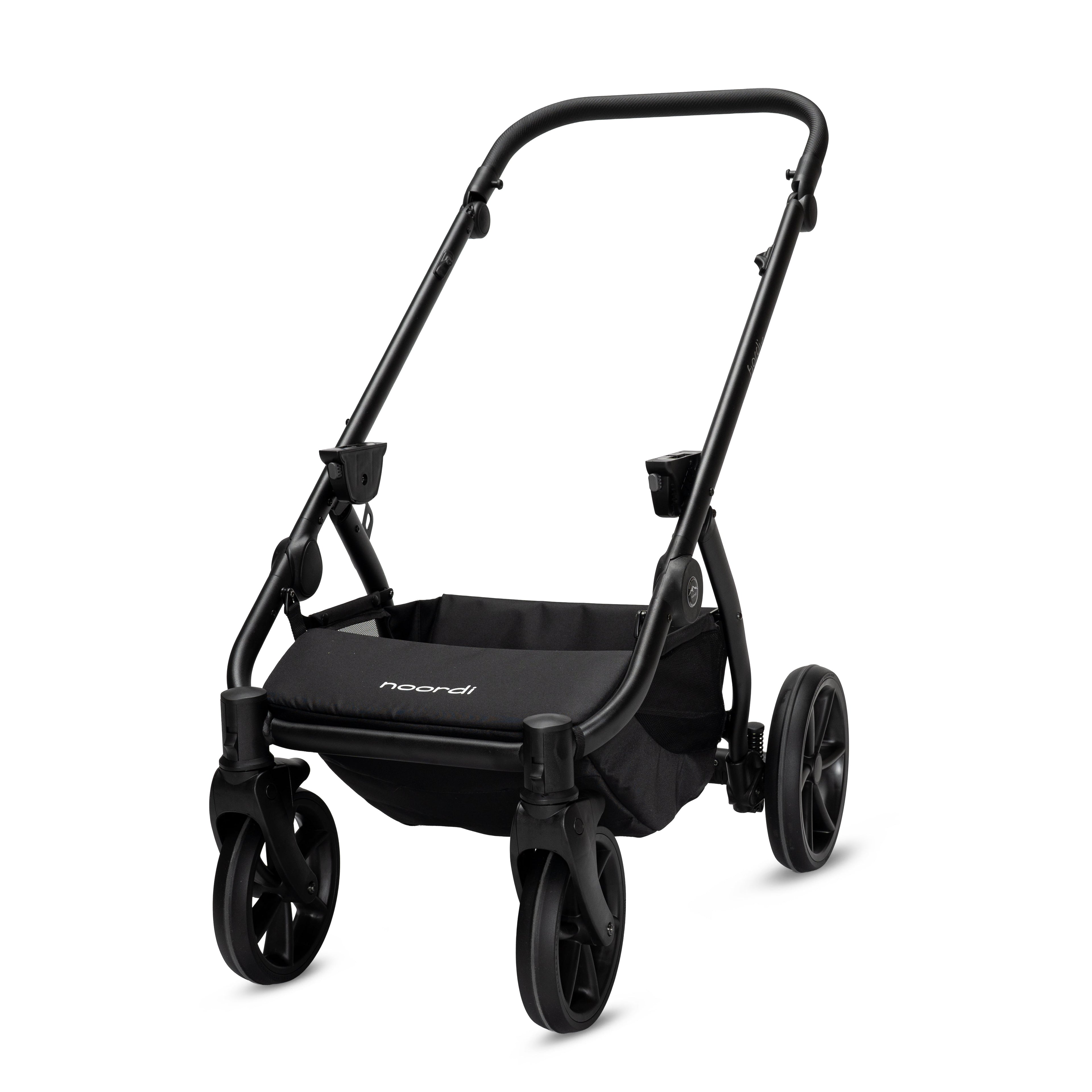 Noordi Fjordi V2 Leather 2in1 Pushchair with ThermoCot™ Carrycot, Shadow Grey