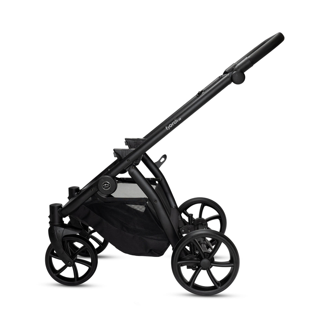 Noordi Fjordi V2 Leather 2in1 Pushchair with ThermoCot™ Carrycot, Sleet